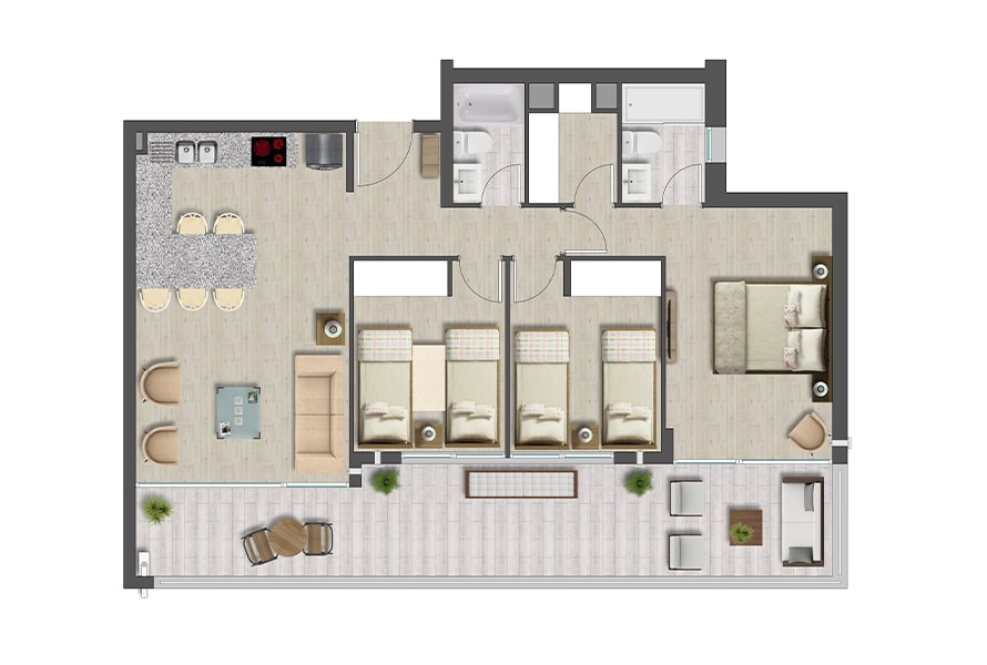 Tipo A - Torre B - AGOTADO Planta A